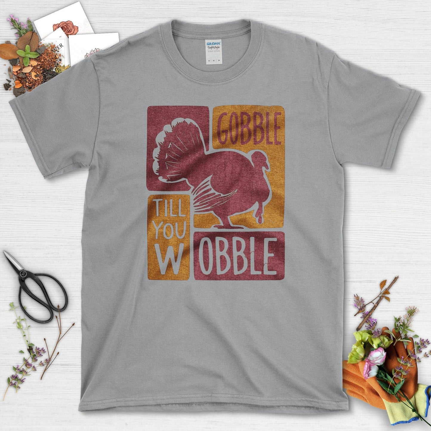 Gobble Till You Wobble T-Shirt T-Shirts / S / Sport Grey Physical Item