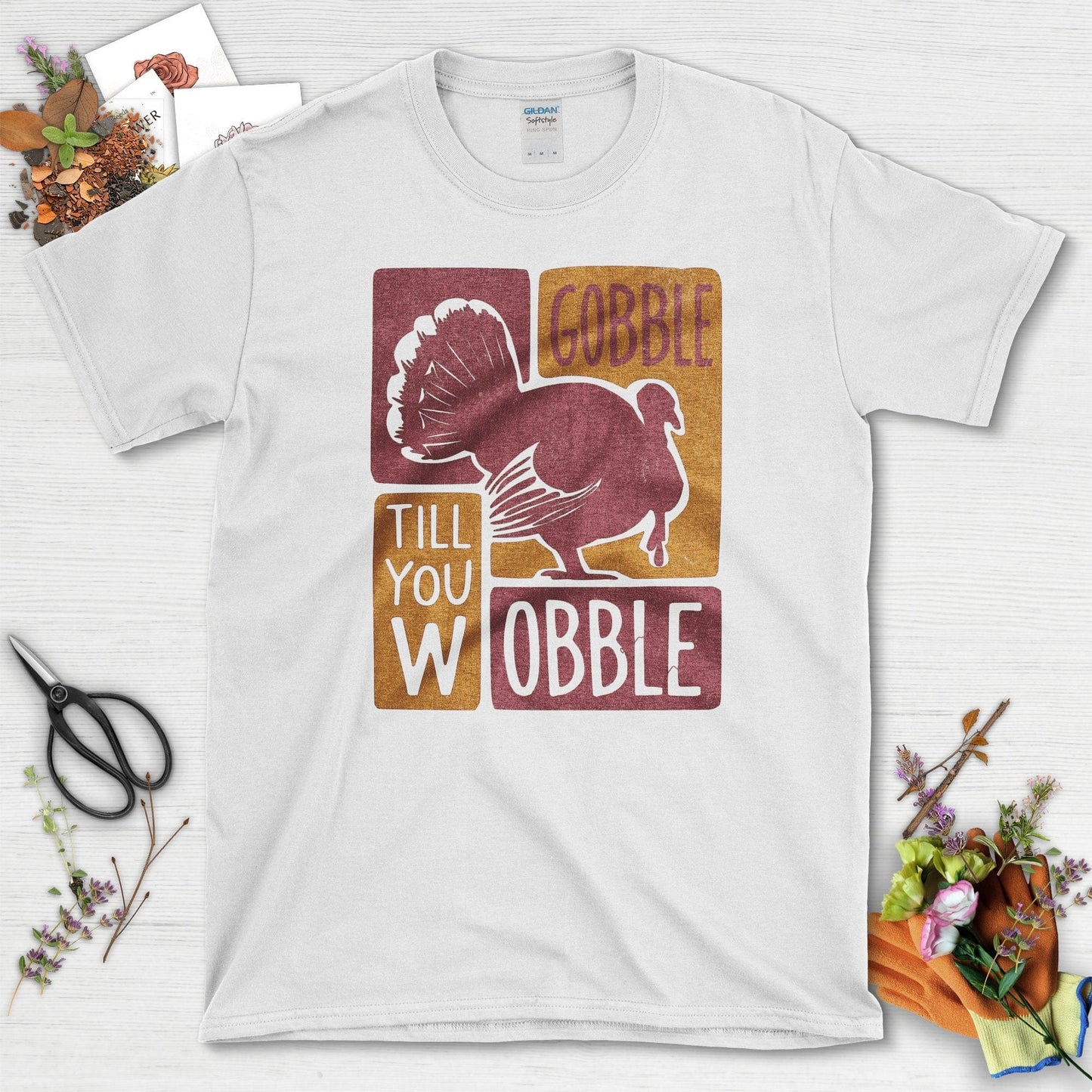 Gobble Till You Wobble T-Shirt T-Shirts / S / White Physical Item