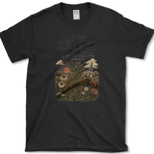 God's Fellow Workers T-Shirt Black / S Essential Tees