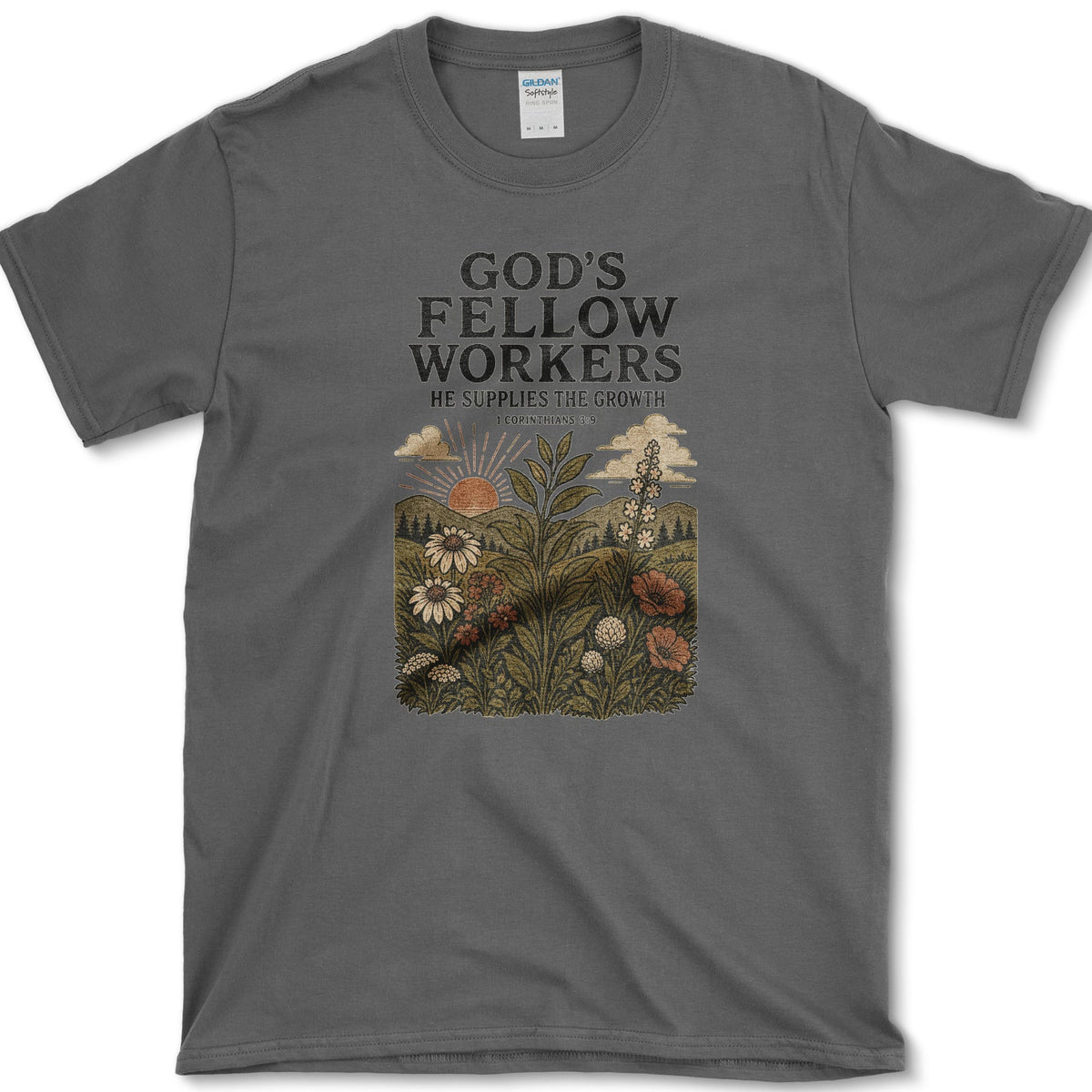 God's Fellow Workers T-Shirt Dark Heather / S Essential Tees