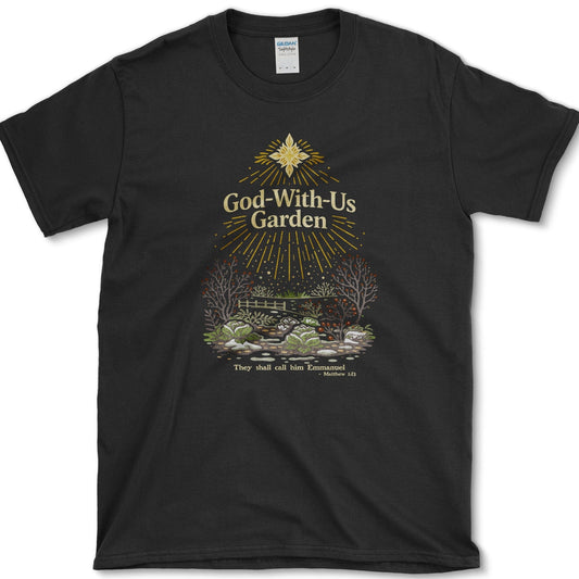 God-With-Us T-Shirt Essential Tees / S / Black Physical Item
