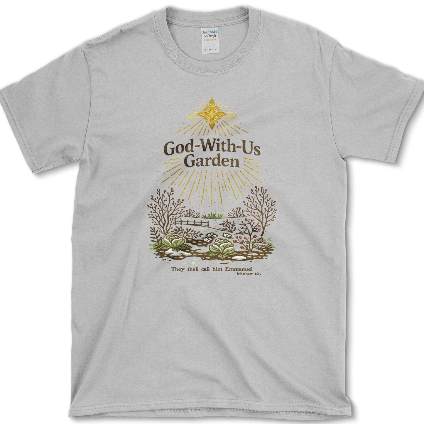 God-With-Us T-Shirt Essential Tees / S / Sport Grey Physical Item