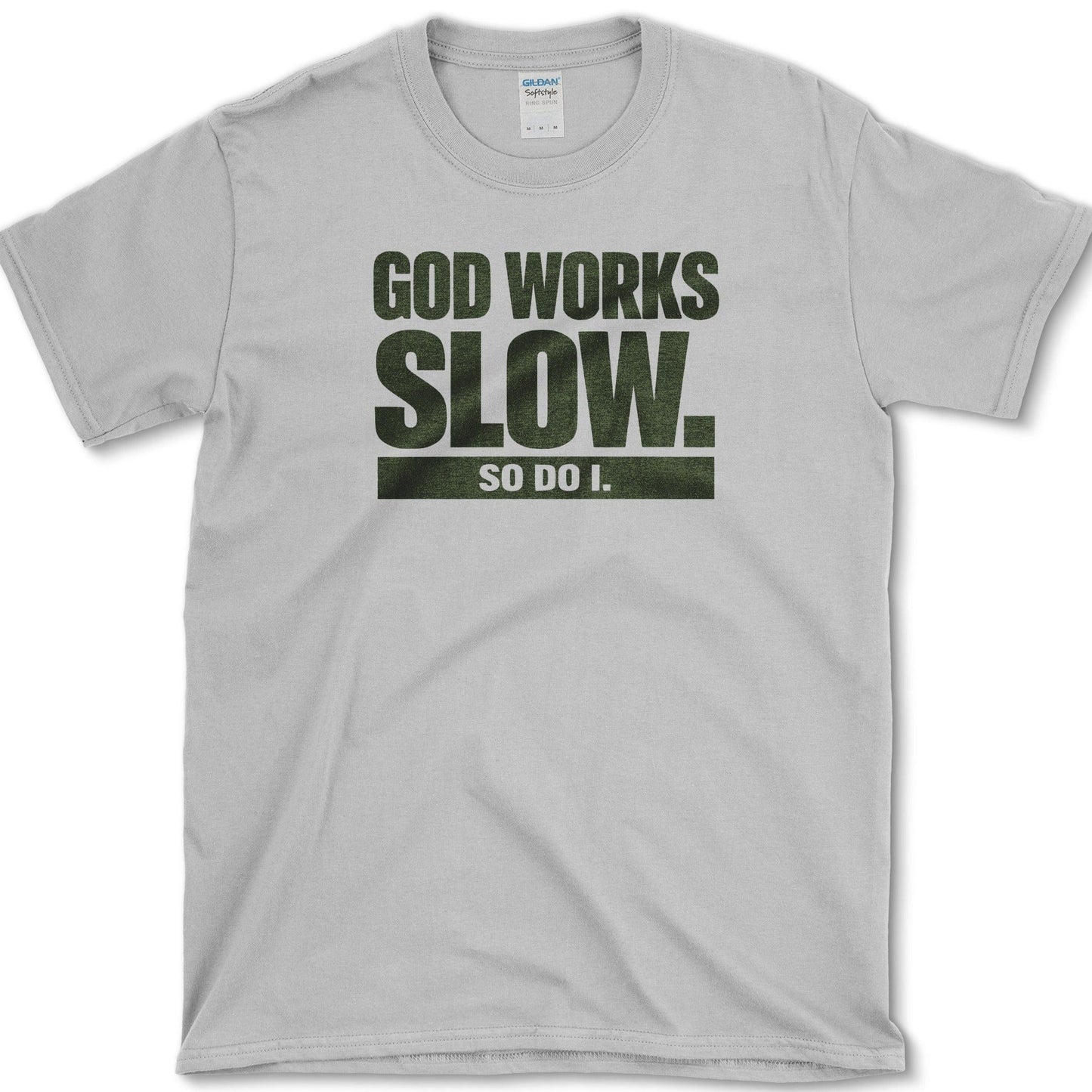 God Works Slow T-Shirt Sport Grey / S Physical Item