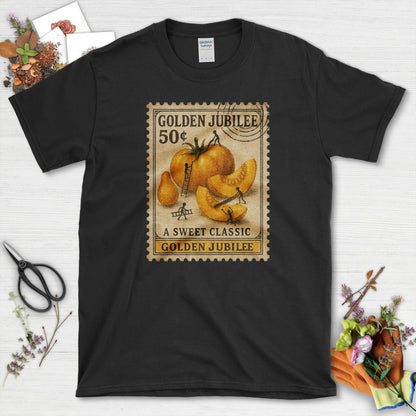 Golden Jubilee Classic Stamp T-Shirt Black / S Physical Item