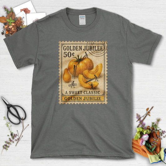 Golden Jubilee Classic Stamp T-Shirt Charcoal / S Physical Item