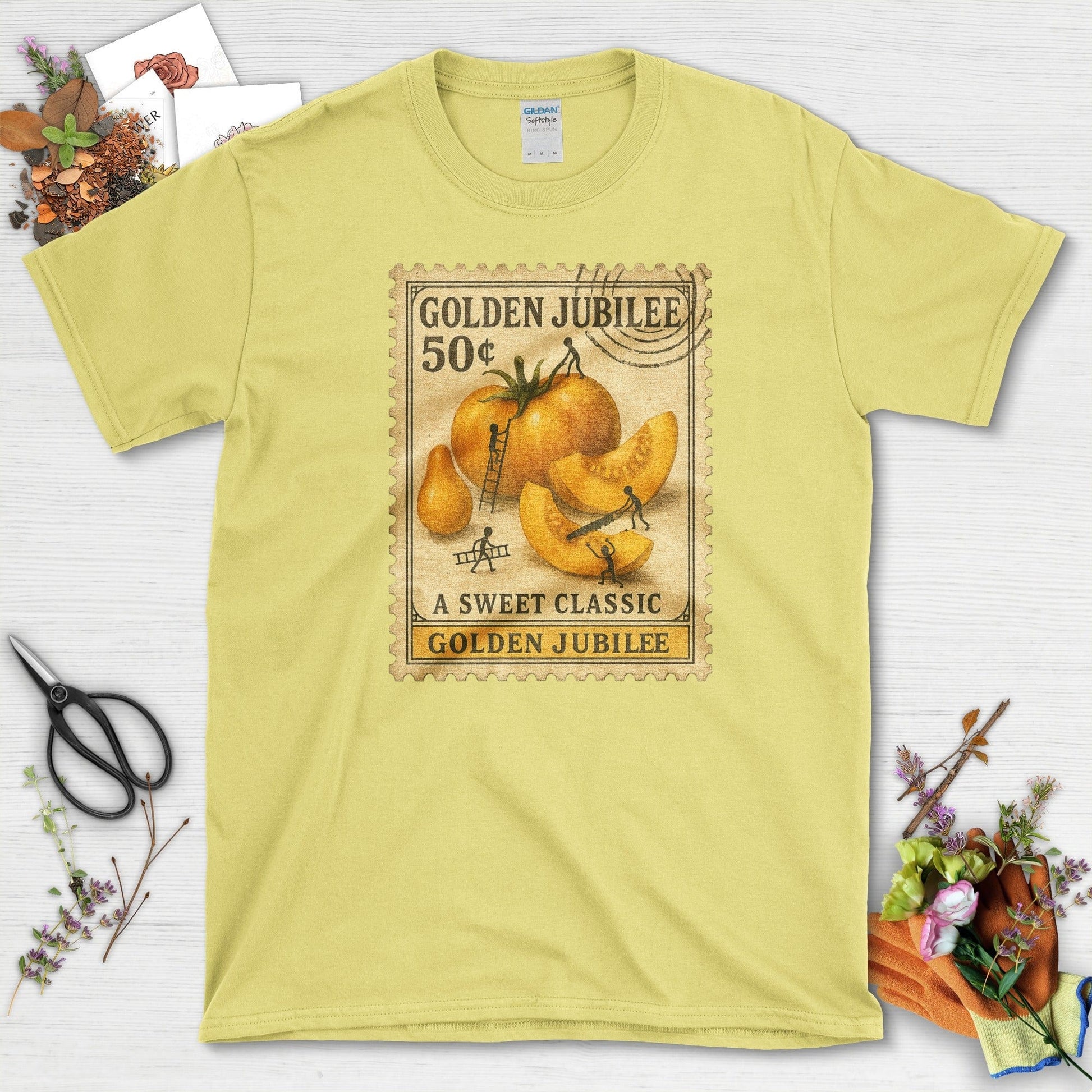 Golden Jubilee Classic Stamp T-Shirt Cornsilk / S Physical Item