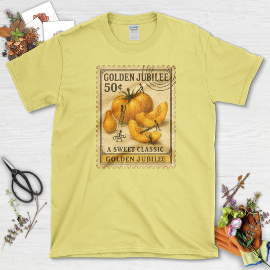Golden Jubilee Classic Stamp T-Shirt Cornsilk / S Physical Item
