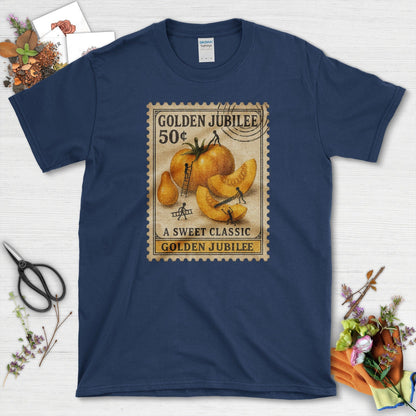 Golden Jubilee Classic Stamp T-Shirt Navy / S Physical Item