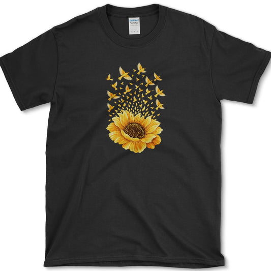 Goldfinch Sunflower T-Shirt Black / S Essential Tees