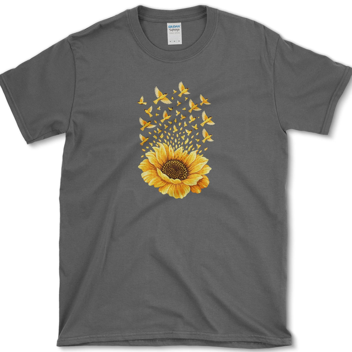 Goldfinch Sunflower T-Shirt Dark Heather / S Essential Tees