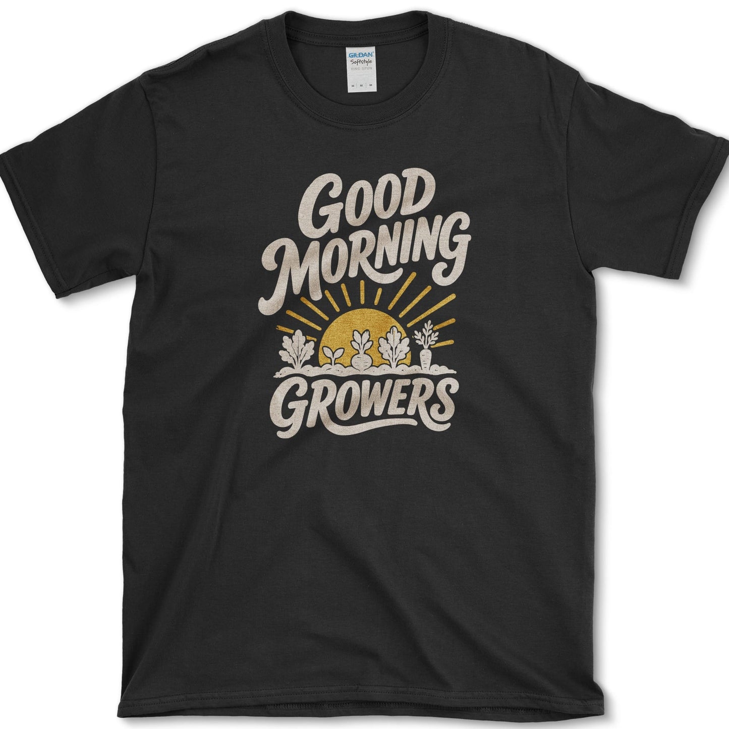Good Morning Growers T-Shirt S / Black Essential Tees
