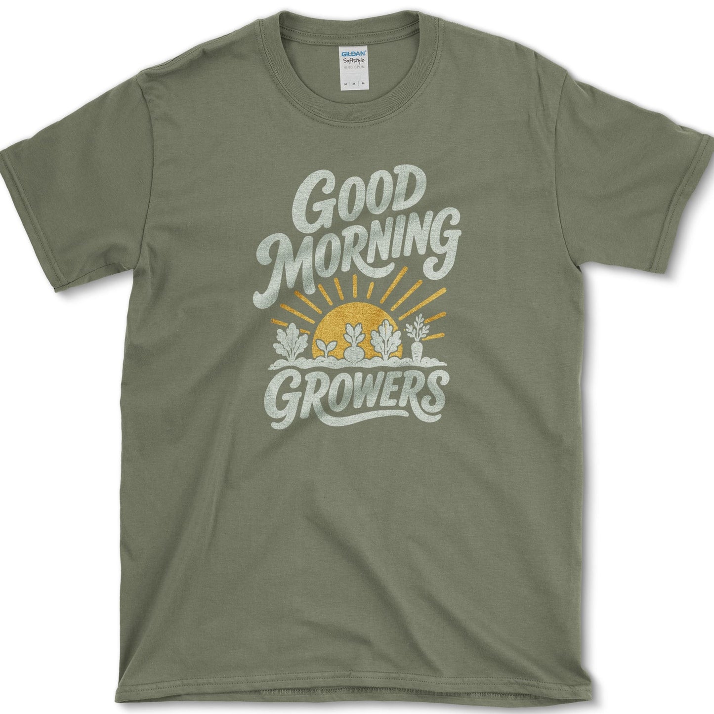 Good Morning Growers T-Shirt S / Military Green Essential Tees