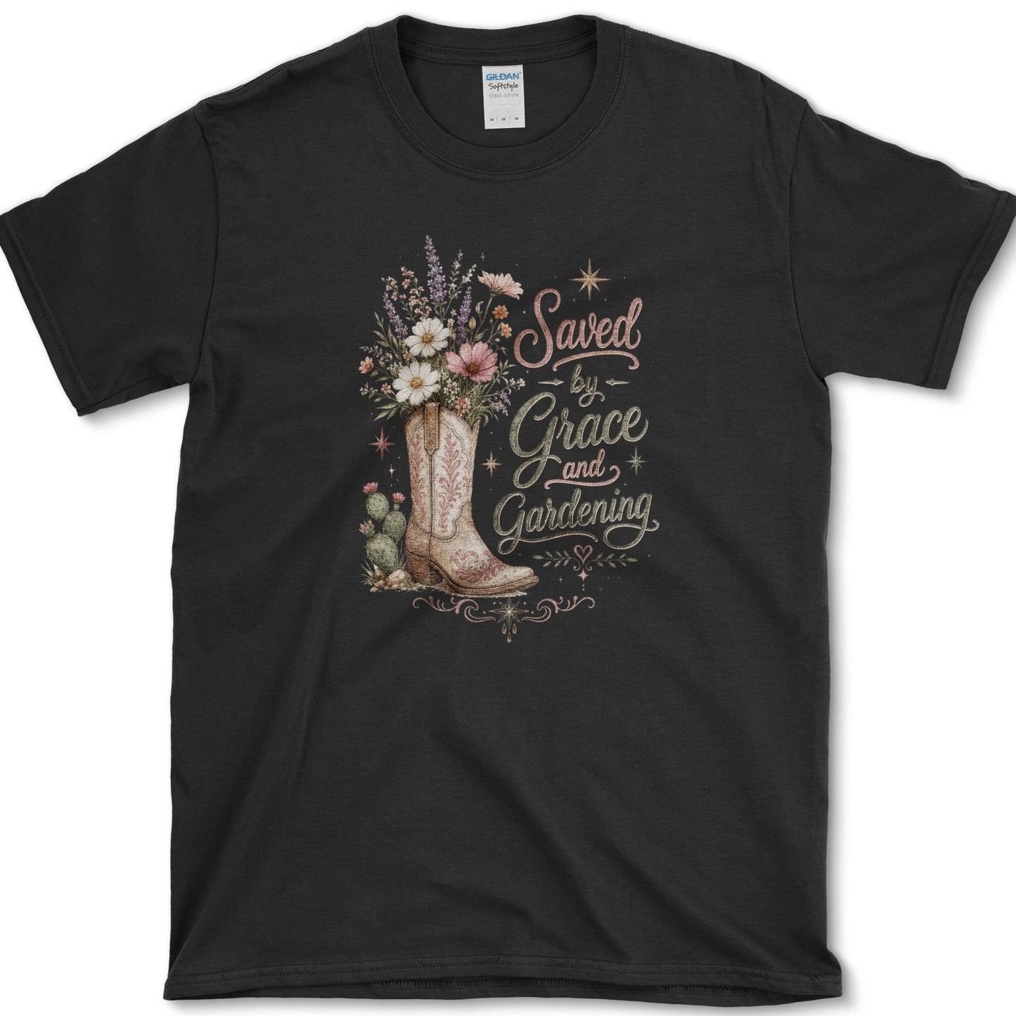 Grace And Gardening T-Shirt Black / S Essential Tees