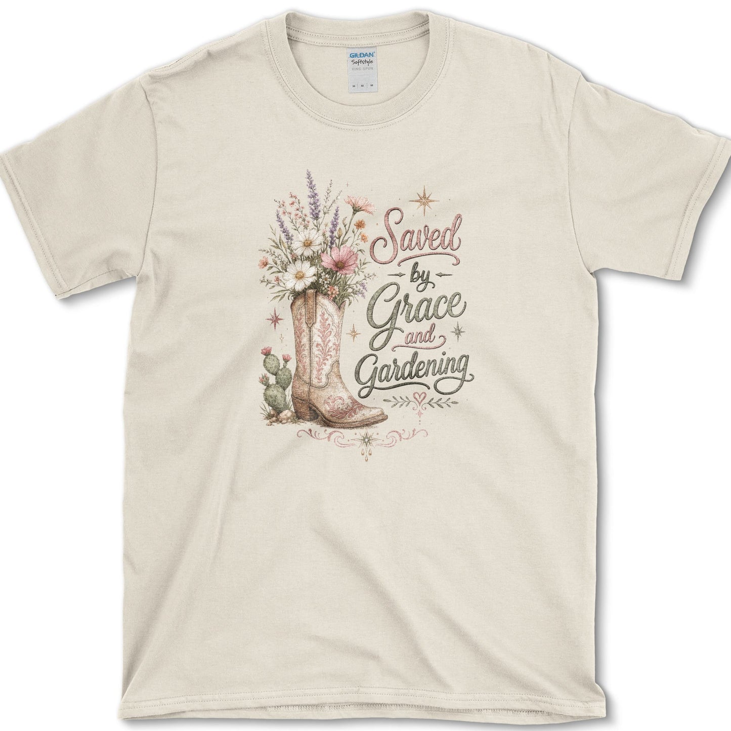 Grace And Gardening T-Shirt Natural / S Essential Tees