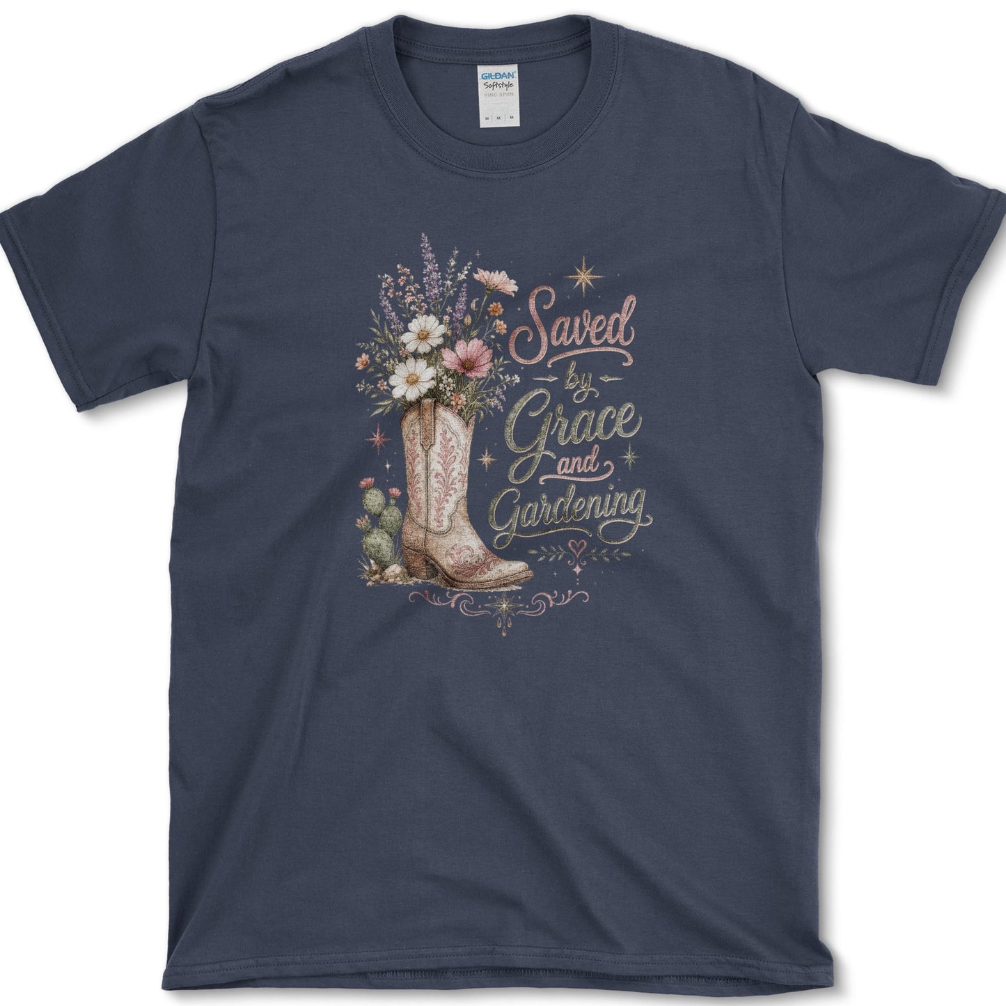 Grace And Gardening T-Shirt Navy / S Essential Tees