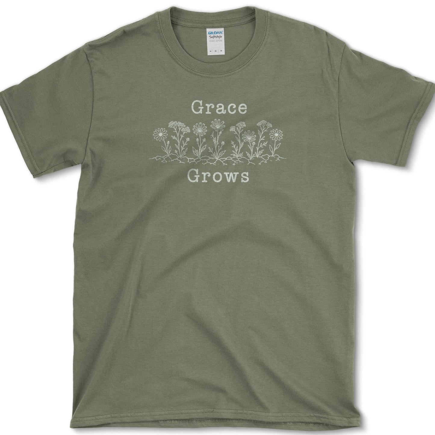 Grace Grows T-Shirt S / Military Green Essential Tees