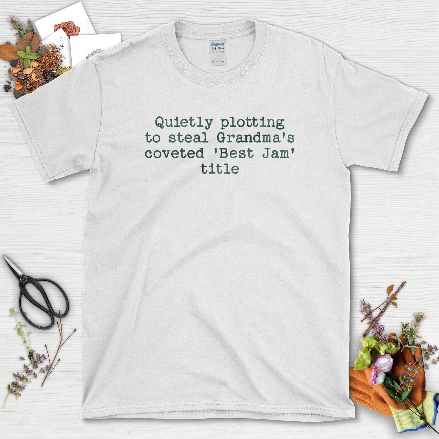 Grandma's Best Jam Title T-Shirt White / S / T-Shirts Physical Item