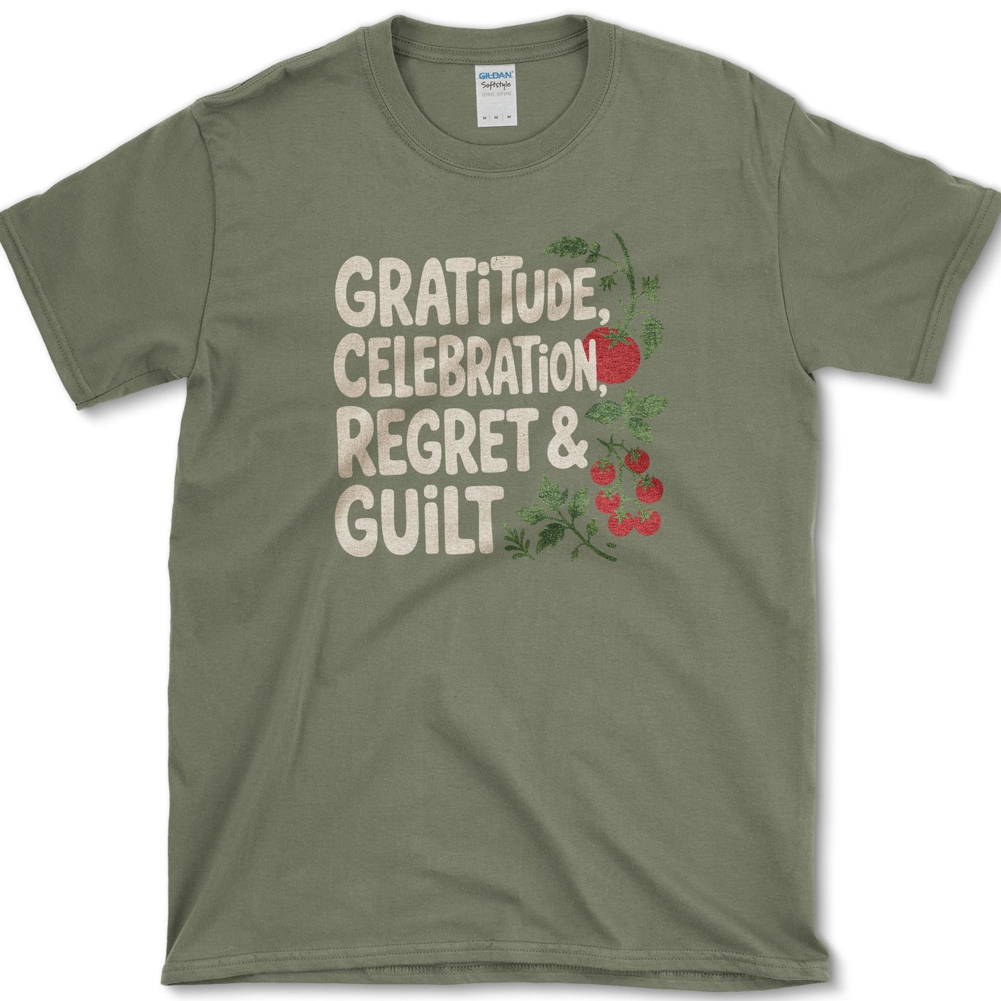 Gratitude & Guilt T-Shirt S / Military Green Essential Tees