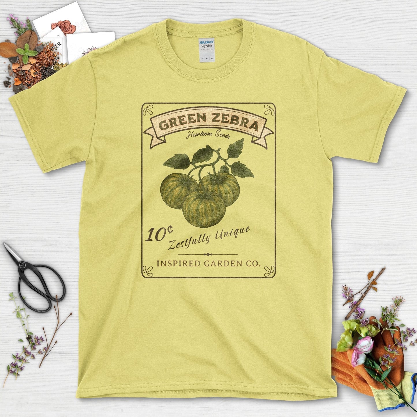 Green Zebra Heirloom Seeds T-Shirt Cornsilk / S Physical Item