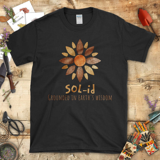 Grounded in Earth's Wisdom SOL-id T-Shirt Black / S T-Shirt