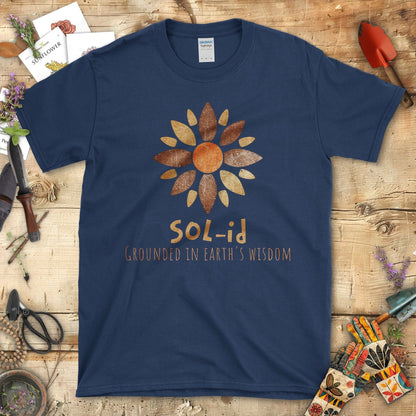 Grounded in Earth's Wisdom SOL-id T-Shirt Navy / S T-Shirt