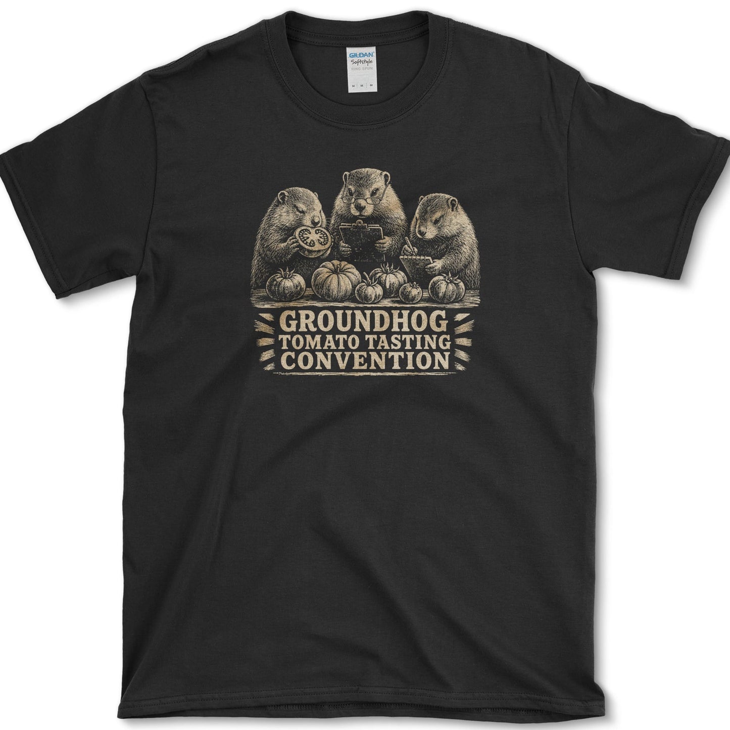Groundhog Tasting T-Shirt Black / S Essential Tees