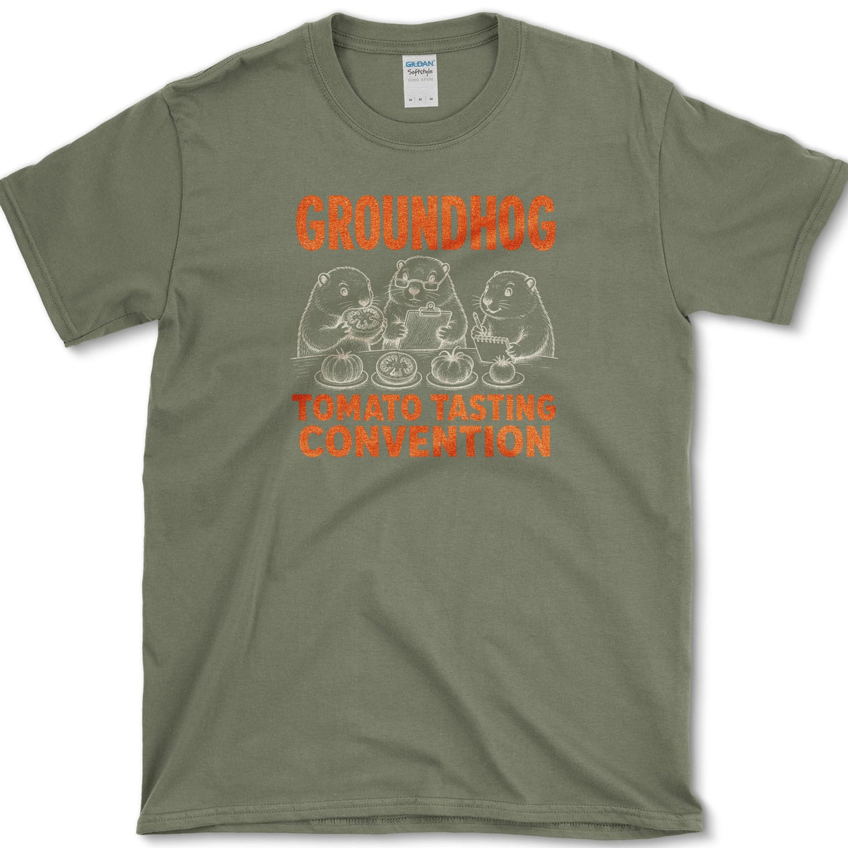 Groundhog Tasting T-Shirt Military Green / S Essential Tees