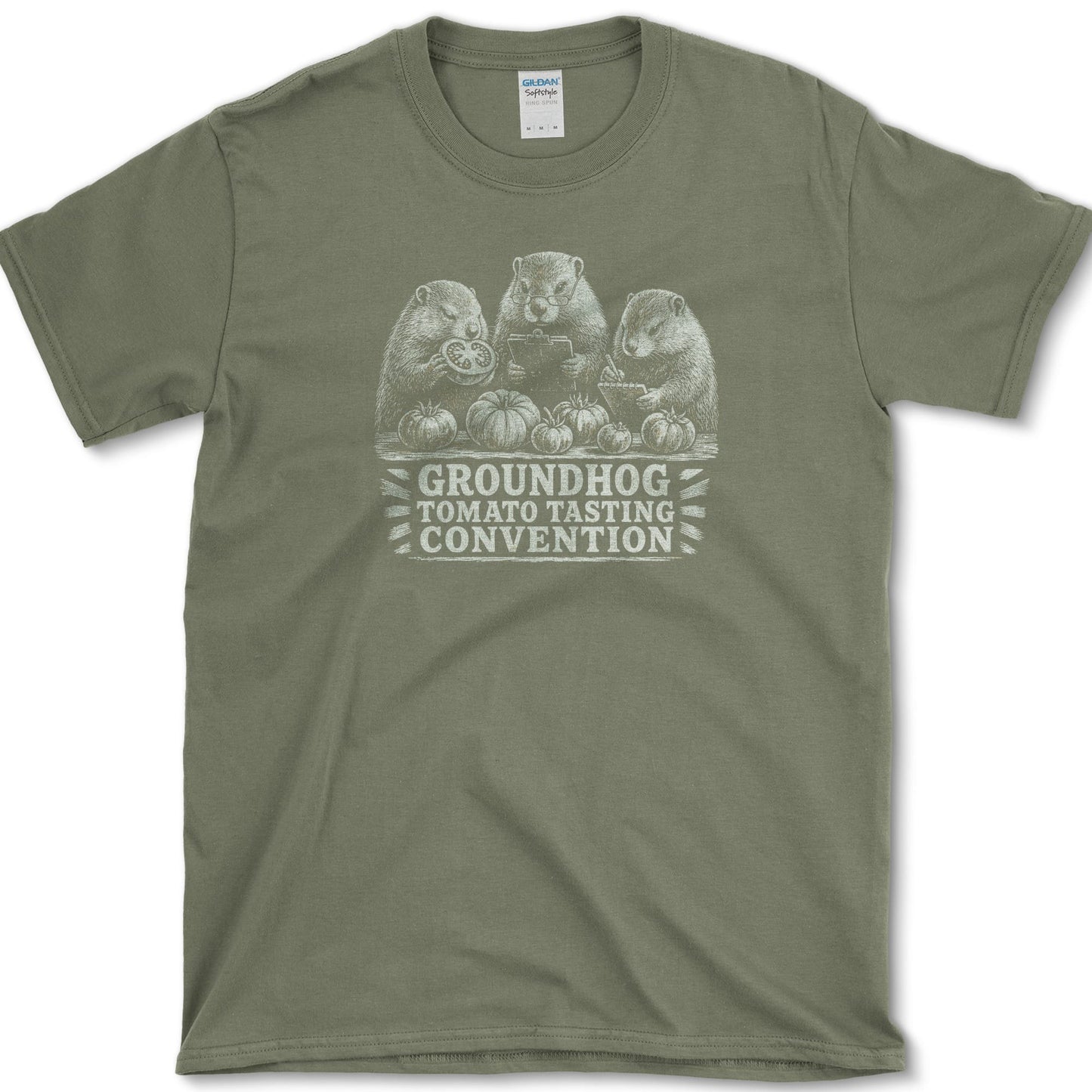 Groundhog Tasting T-Shirt Military Green / S Essential Tees
