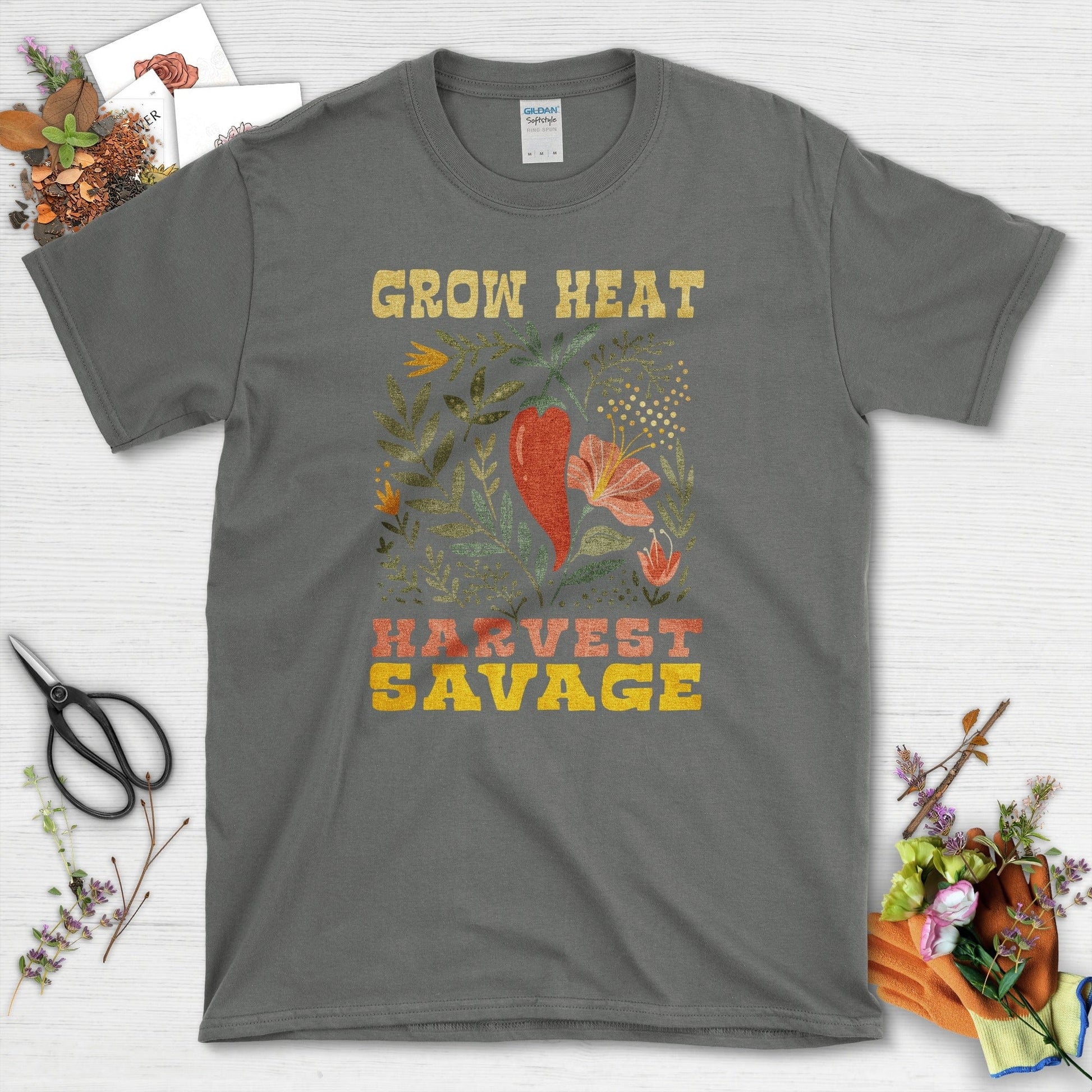 Grow Heat Harvest Savage T-Shirt Charcoal / M Physical Item