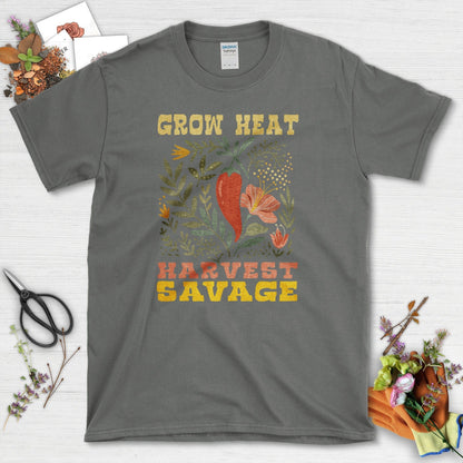 Grow Heat Harvest Savage T-Shirt Charcoal / M Physical Item