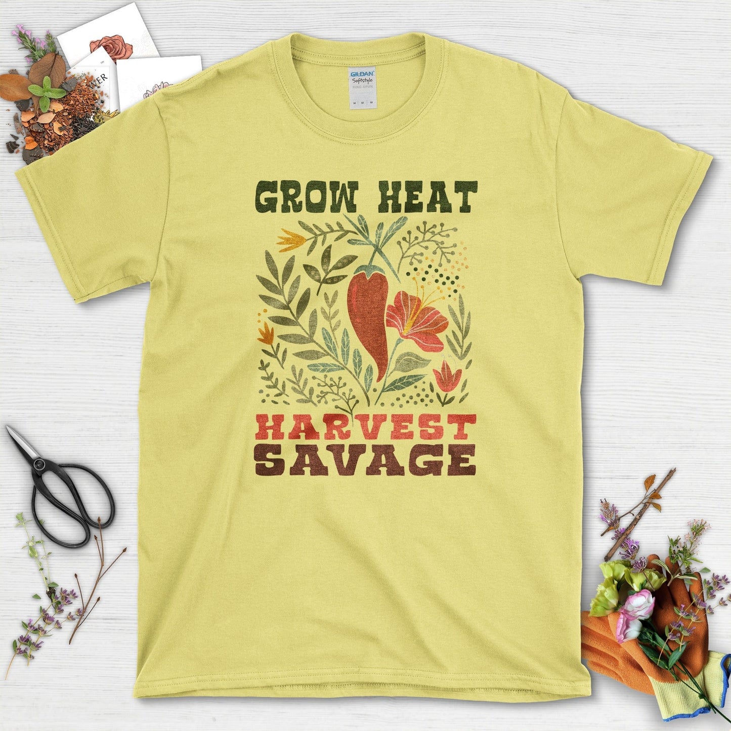 Grow Heat Harvest Savage T-Shirt Cornsilk / M Physical Item