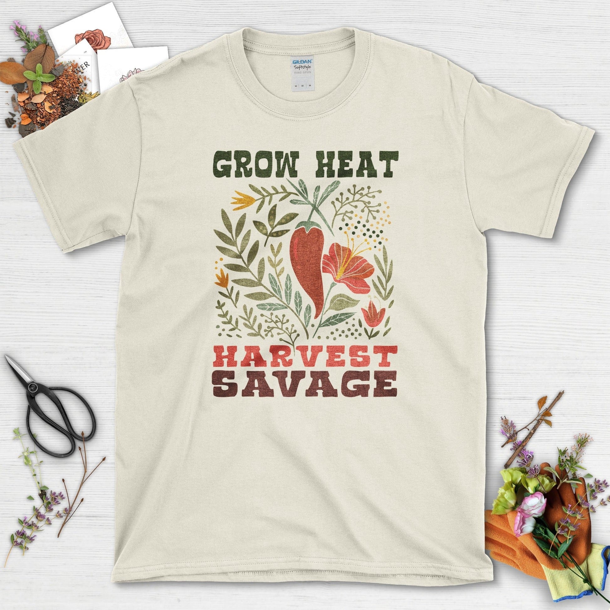 Grow Heat Harvest Savage T-Shirt Natural / M Physical Item