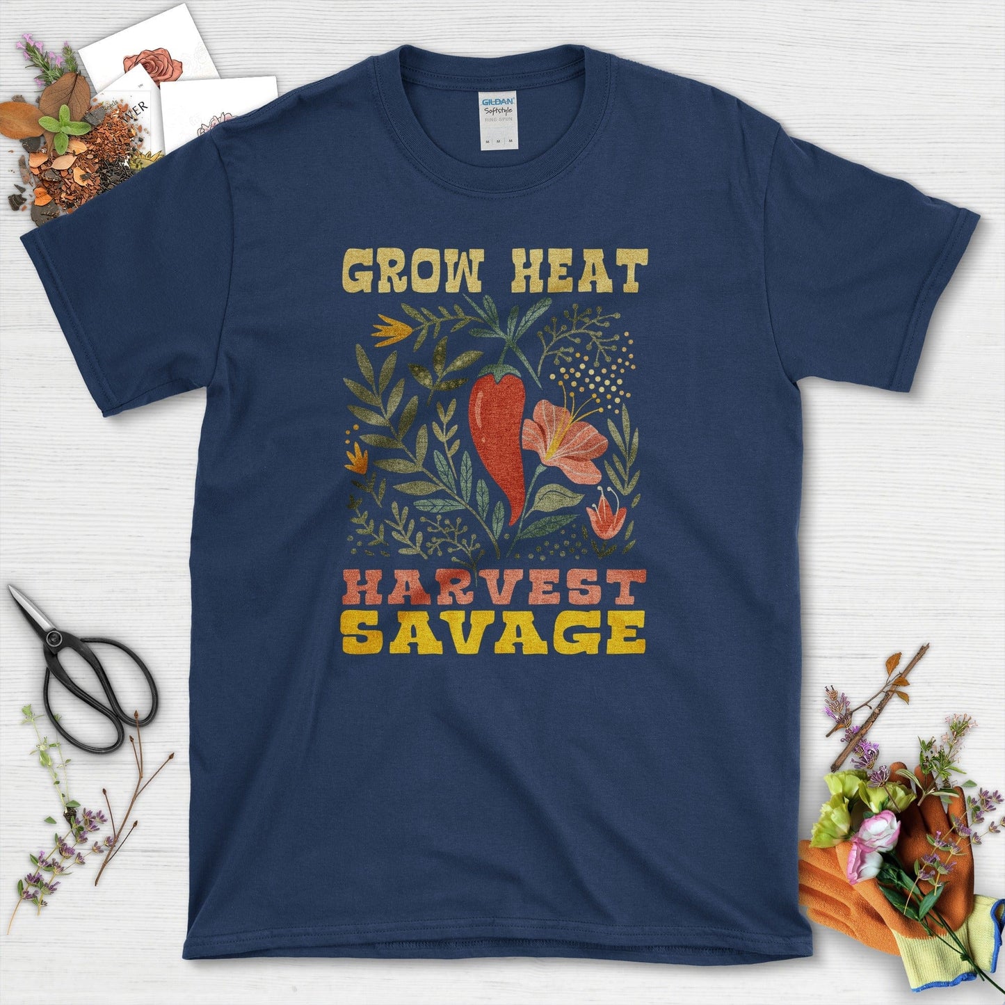 Grow Heat Harvest Savage T-Shirt Navy / M Physical Item