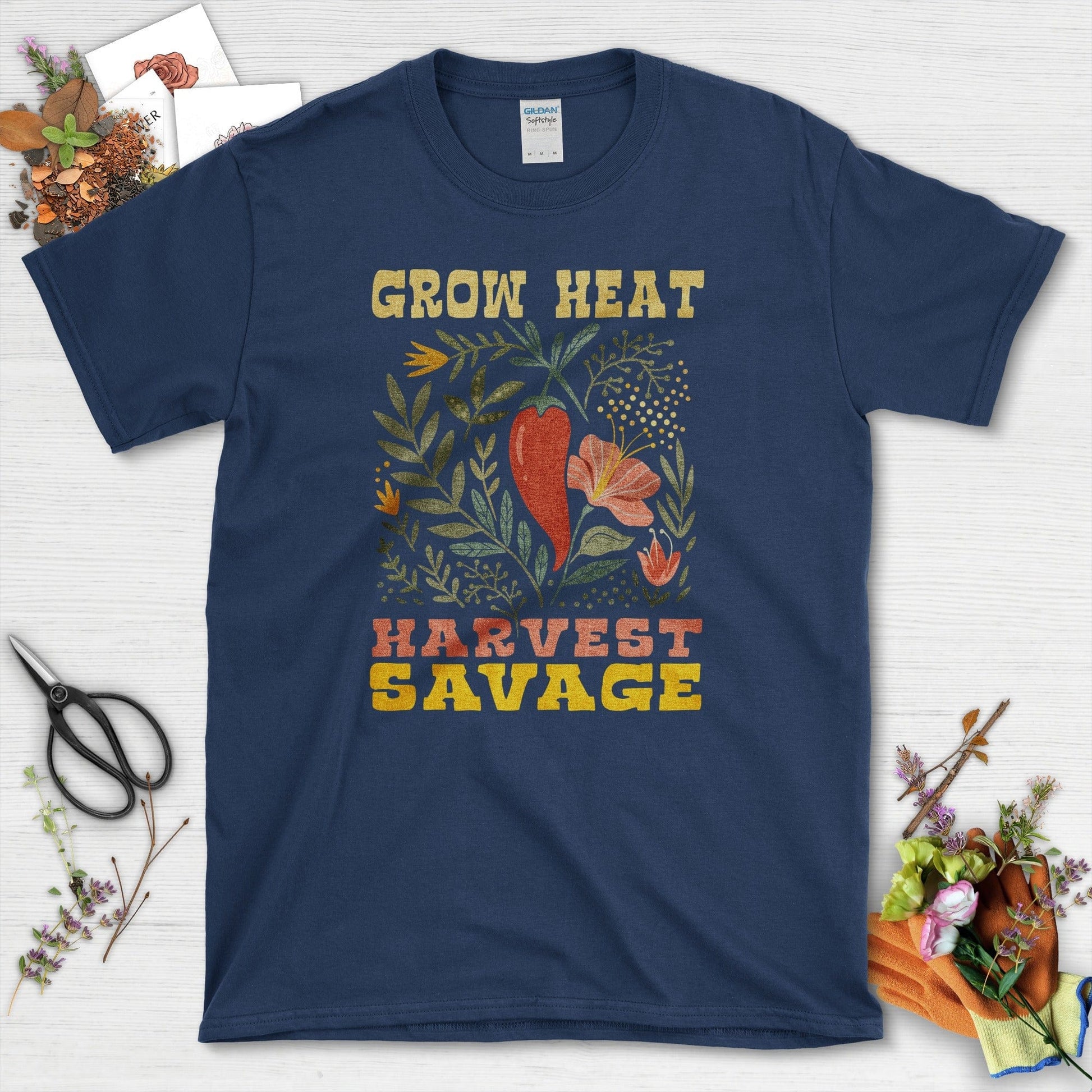 Grow Heat Harvest Savage T-Shirt Navy / M Physical Item