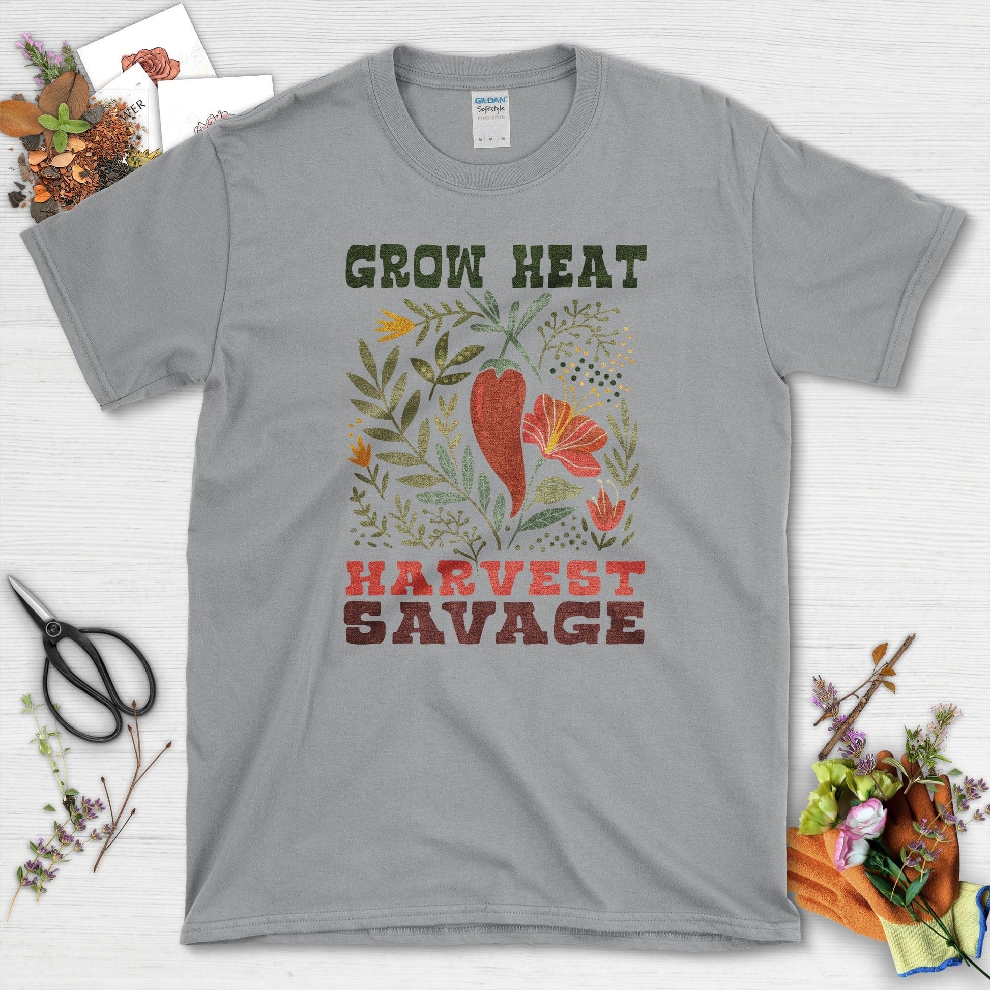 Grow Heat Harvest Savage T-Shirt Sport Grey / M Physical Item