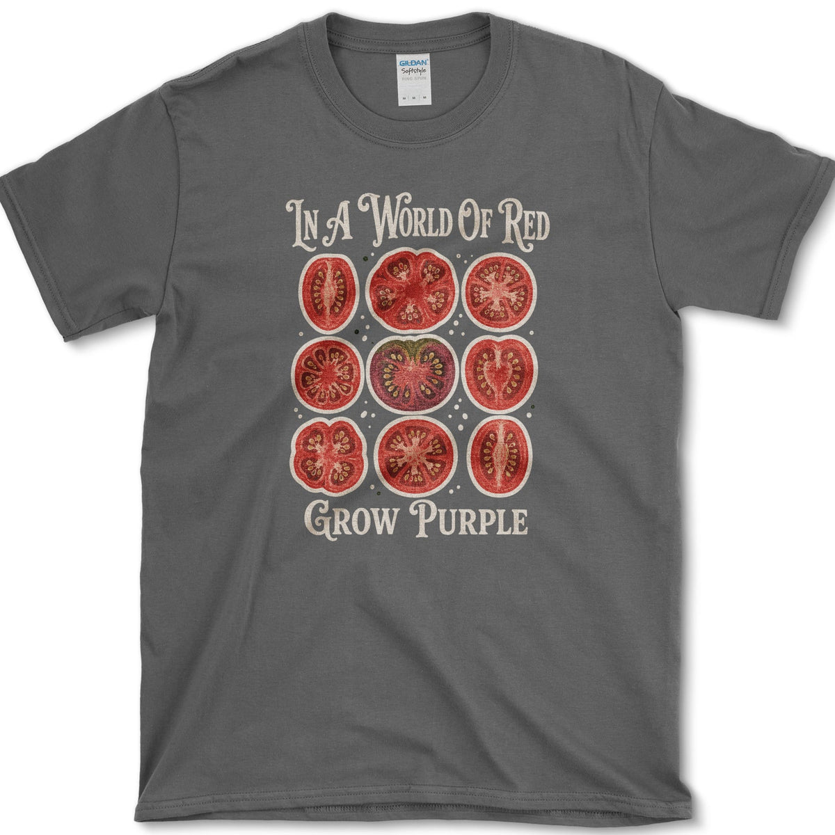 Grow Purple T-Shirt S / Dark Heather Essential Tees