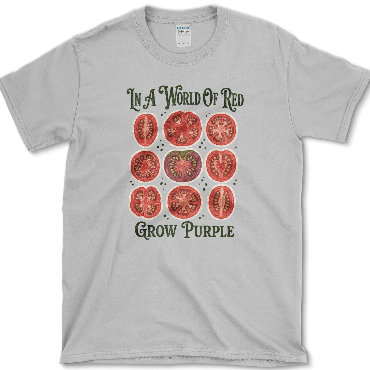 Grow Purple T-Shirt S / Sport Grey Essential Tees