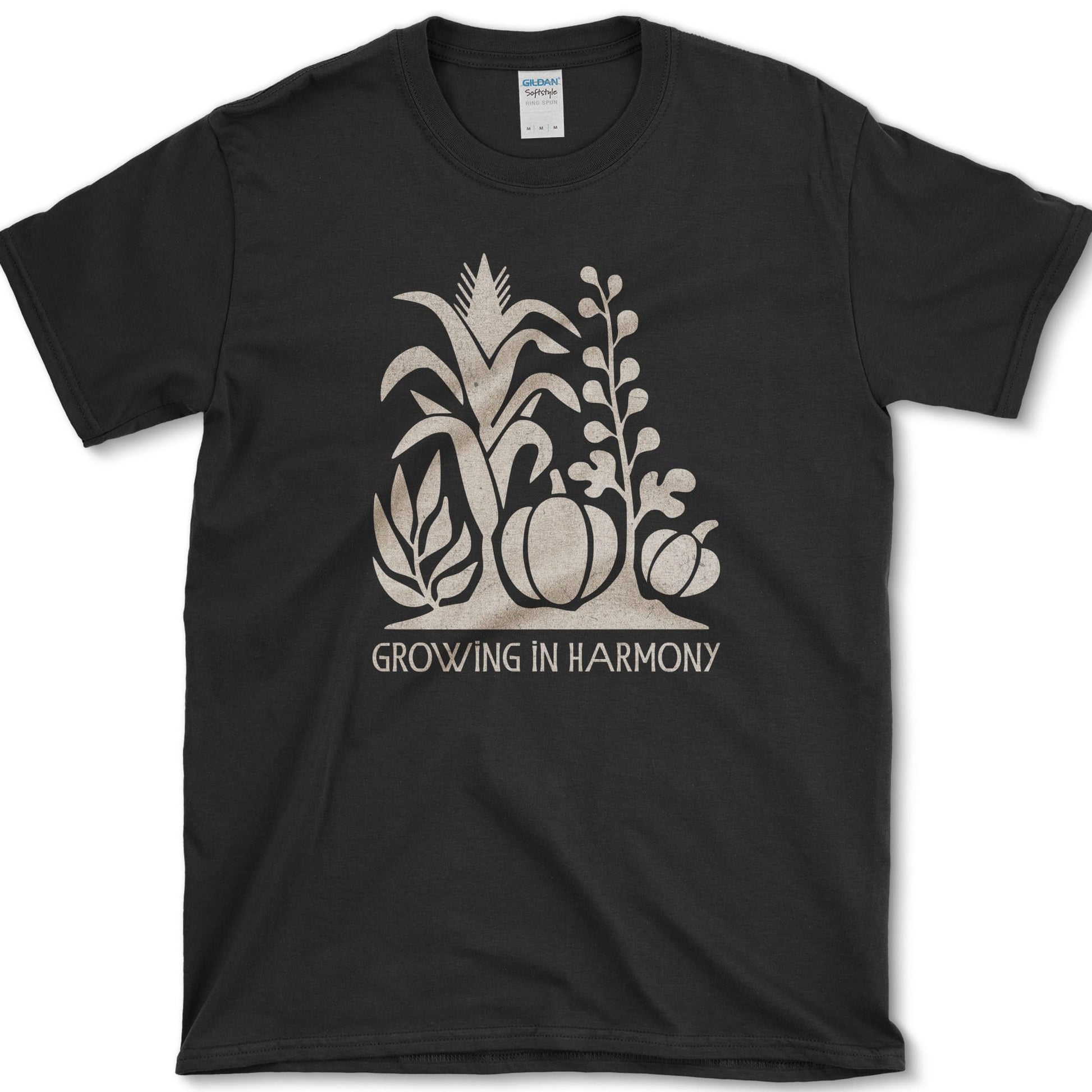 Growing In Harmony T-Shirt Black / S Essential Tees
