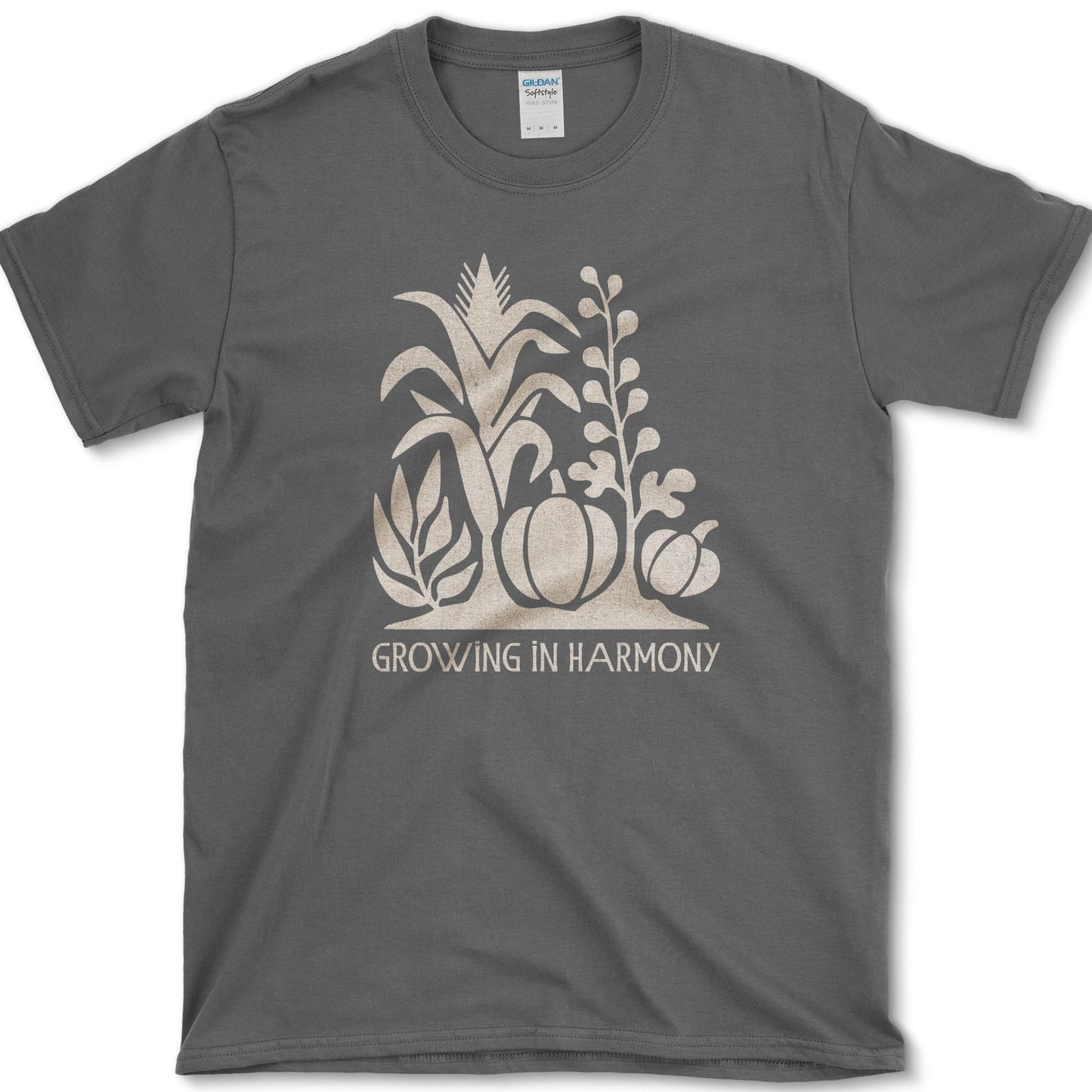 Growing In Harmony T-Shirt Dark Heather / S Essential Tees