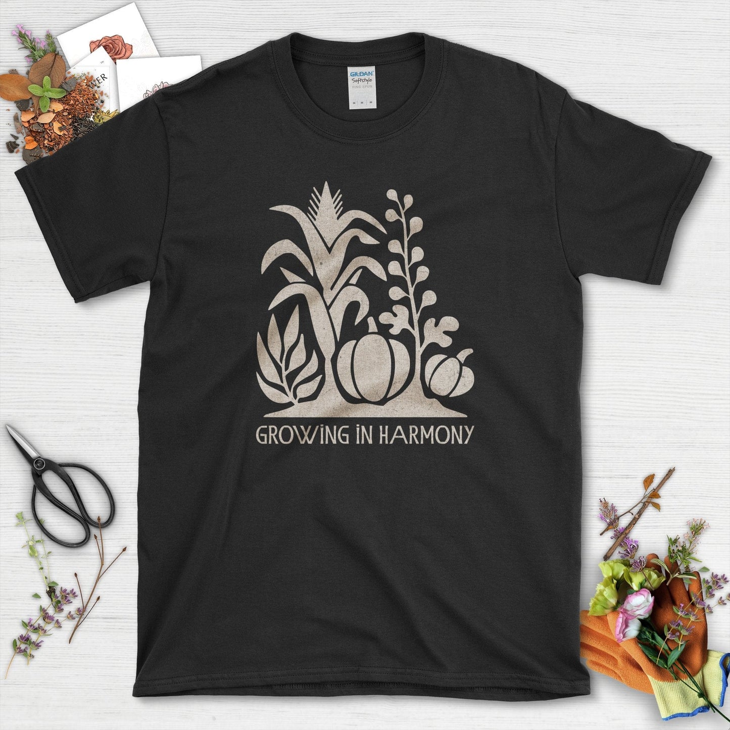 Growing in Harmony T-Shirt T-Shirts / S / Black Physical Item