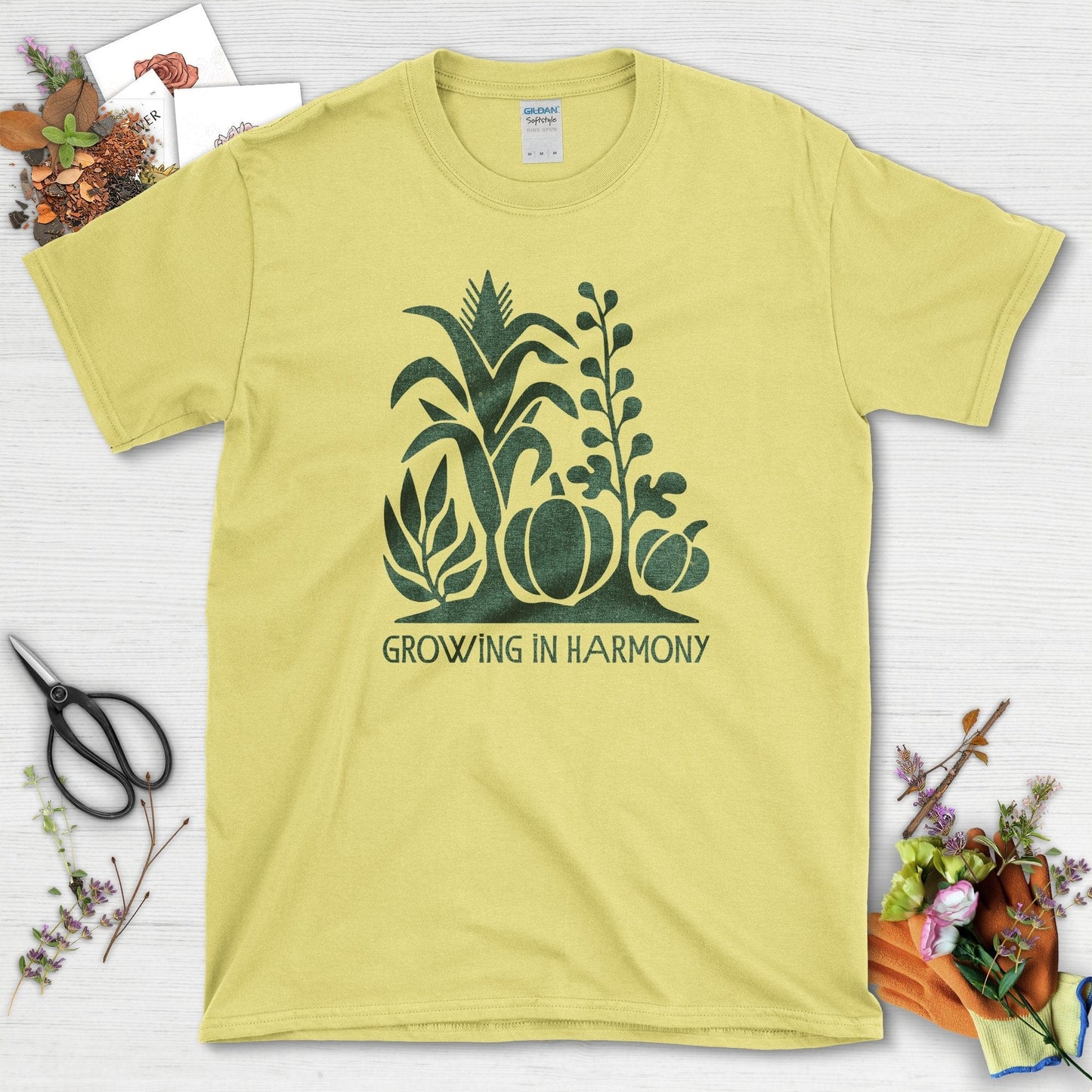 Growing in Harmony T-Shirt T-Shirts / S / Cornsilk Physical Item