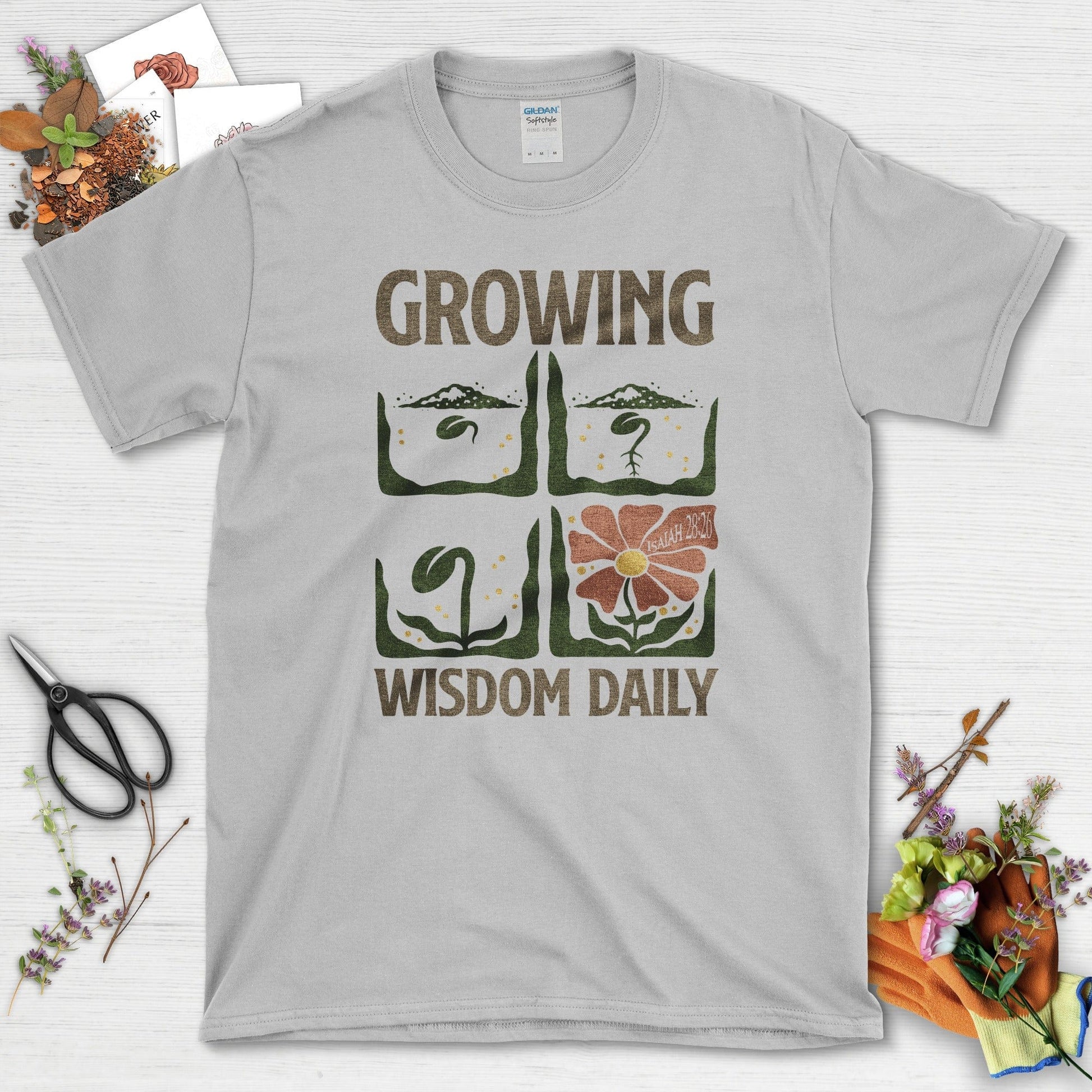 Growing Wisdom Daily T-Shirt Essential Tees / S / Sport Grey Physical Item
