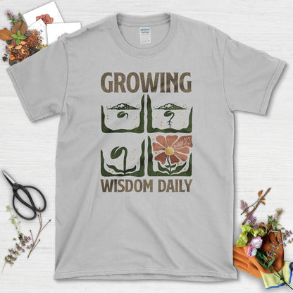 Growing Wisdom Daily T-Shirt Essential Tees / S / Sport Grey Physical Item