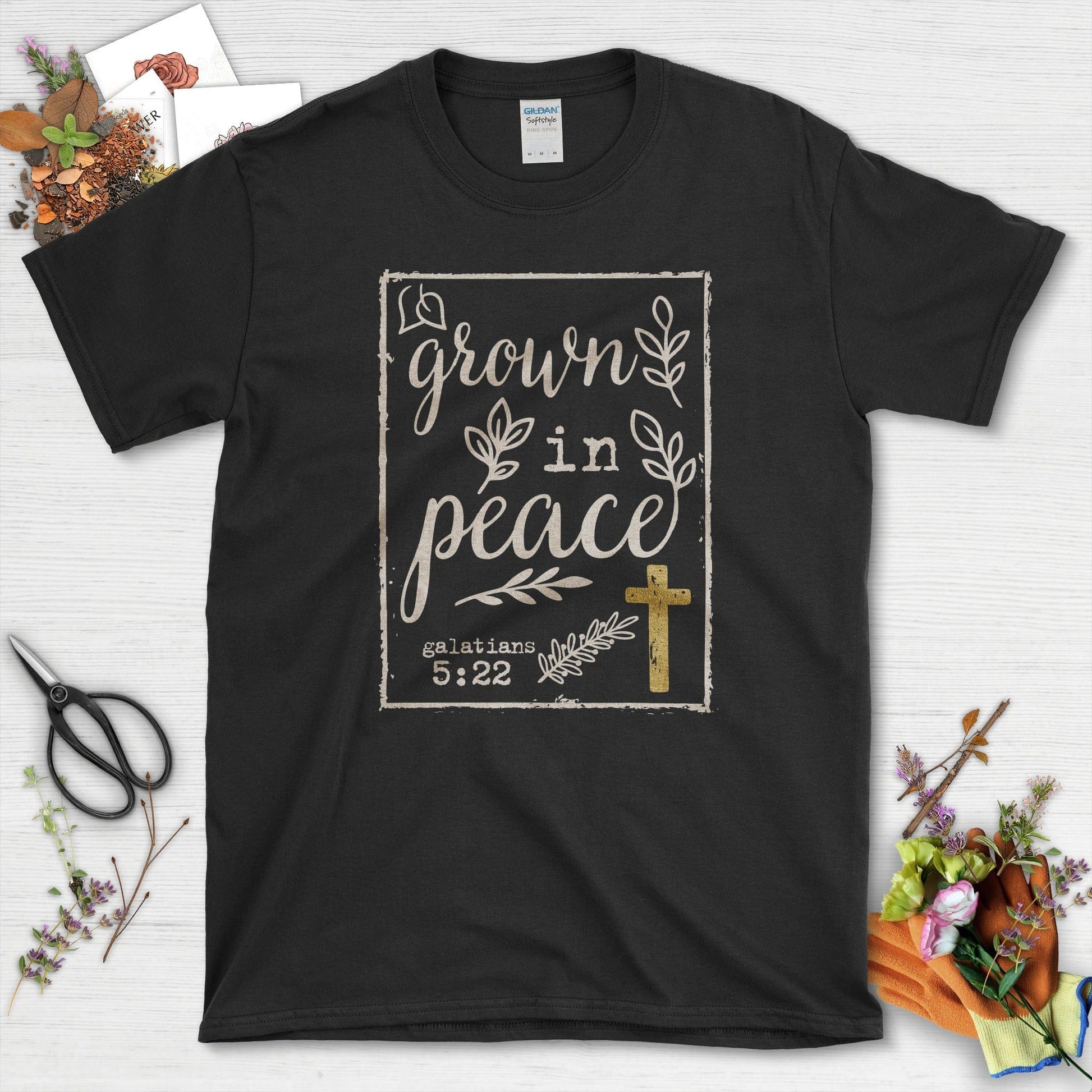Grown in Peace T-Shirt Essential Tees / S / Black Physical Item