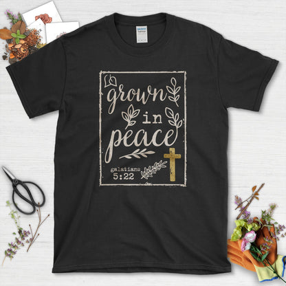 Grown in Peace T-Shirt Essential Tees / S / Black Physical Item