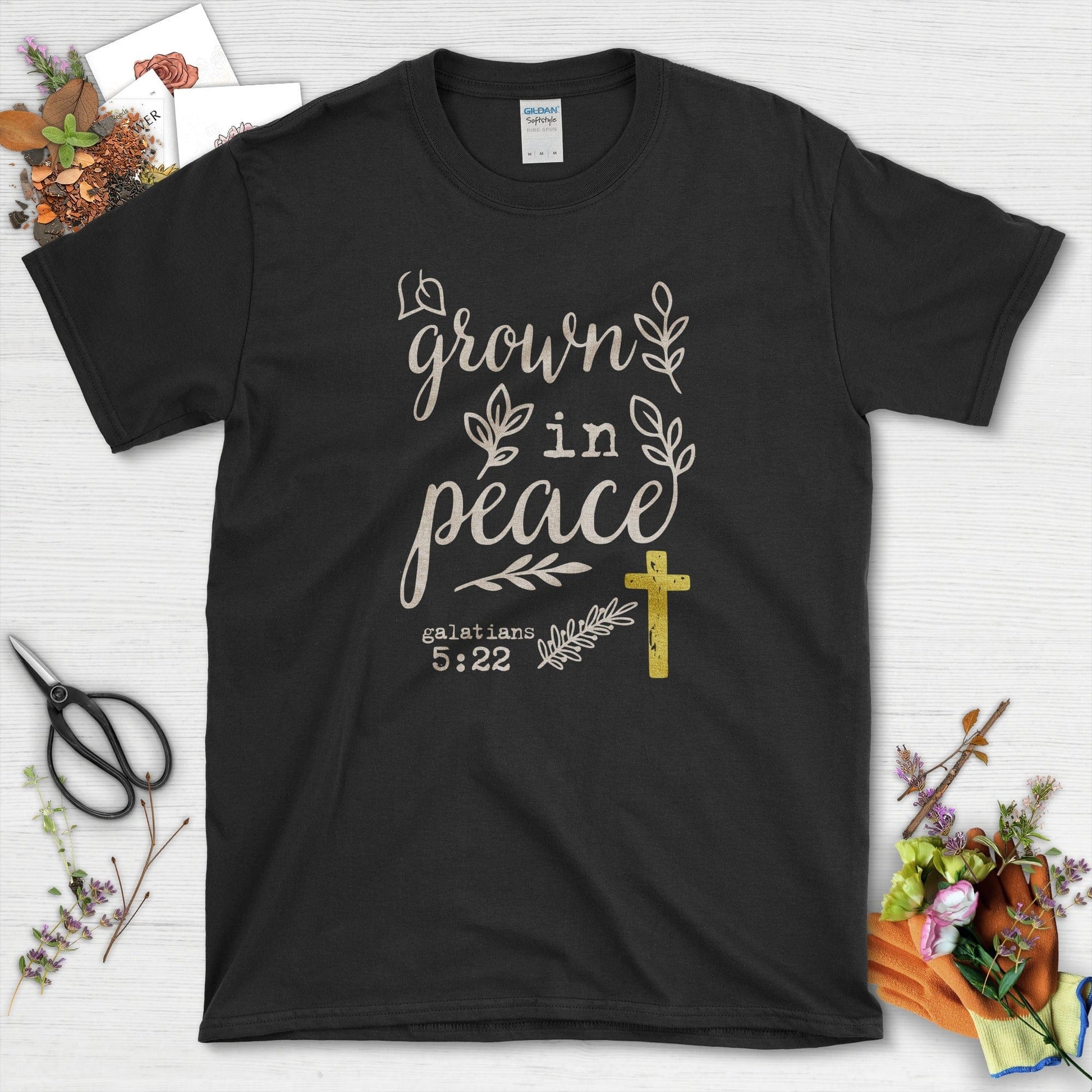 Grown in Peace T-Shirt Essential Tees / S / Black Physical Item