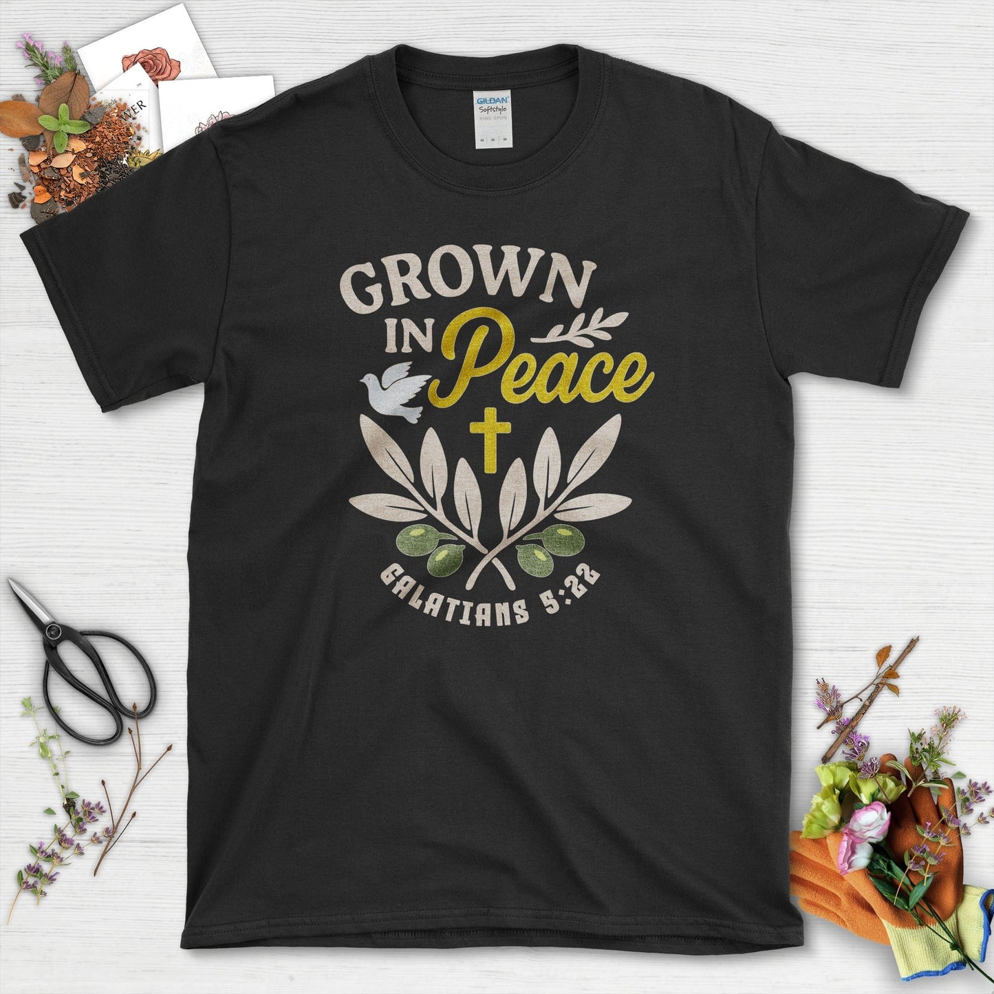 Grown in Peace T-Shirt Essential Tees / S / Black Physical Item