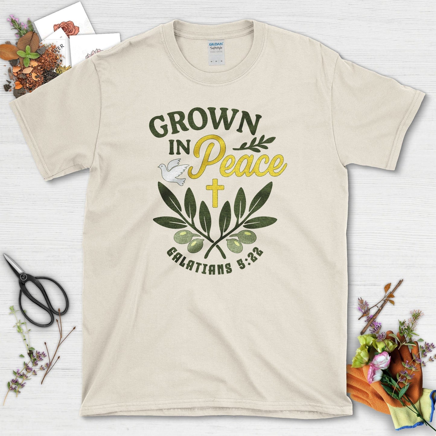 Grown in Peace T-Shirt Essential Tees / S / Natural Physical Item