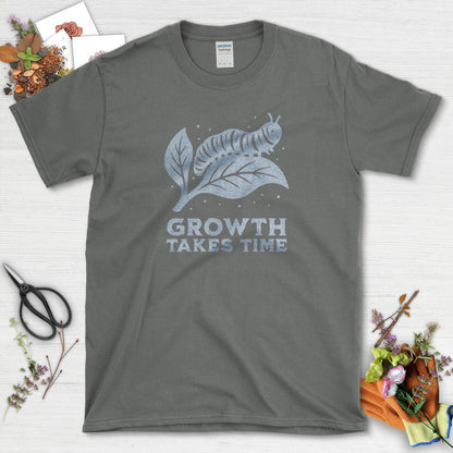 Growth Takes Time T-Shirt Charcoal / S Physical Item