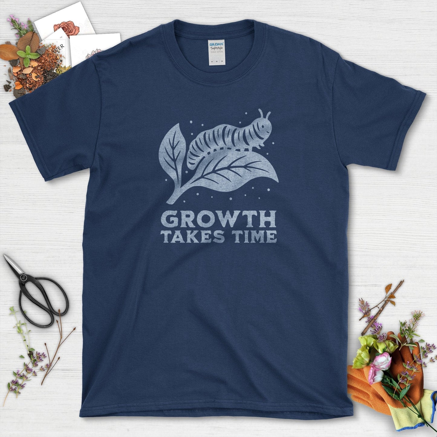 Growth Takes Time T-Shirt Navy / S Physical Item